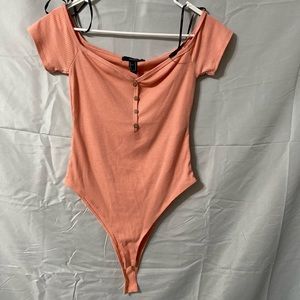 Pink Off the Shoulder Bodysuit